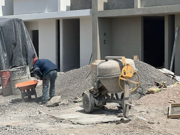 Concrete Mixing at a Residential Build