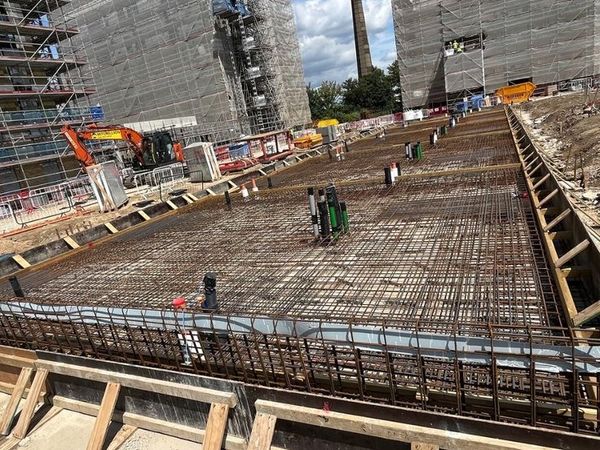 Reinforced Foundation Slab Ready for Concrete